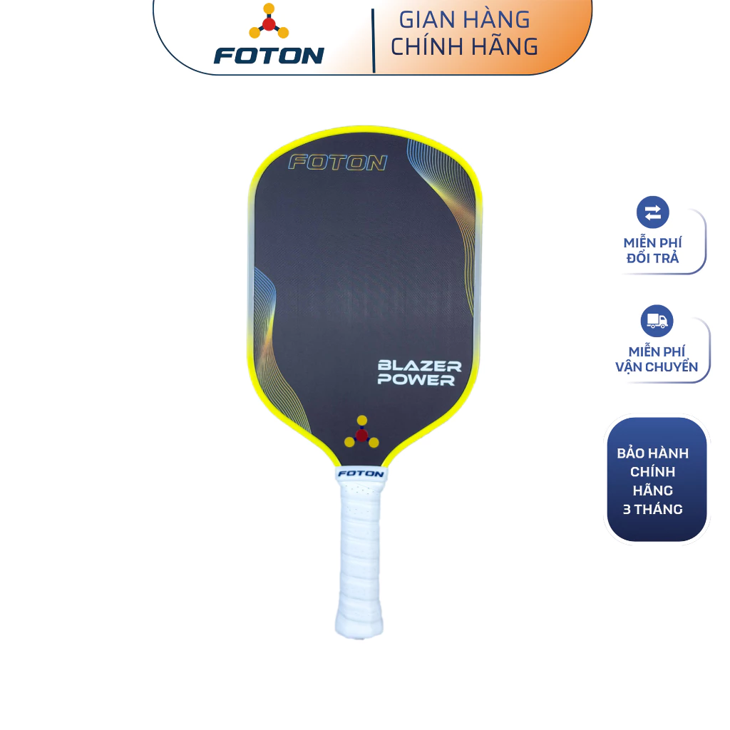 Vợt Pickleball Foton Blazer Power Carbon Ép Nhiệt 16mm – Dành Cho Người Chơi Trung Cấp